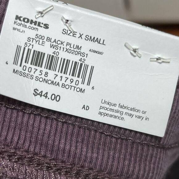 Sonoma Women’s Lavender Cargo Pull On Pants, Size XS, NWT - Picture 3 of 9